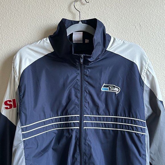 NFL Seattle Seahawks Sports Illustrated Jacket Windbreaker Team Apparel Mens L - Picture 13 of 16